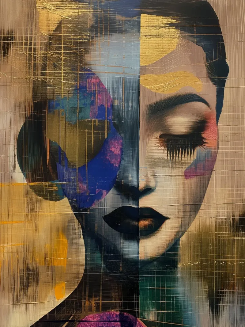 Abstrakte Frau Hahnemühle von Imagine