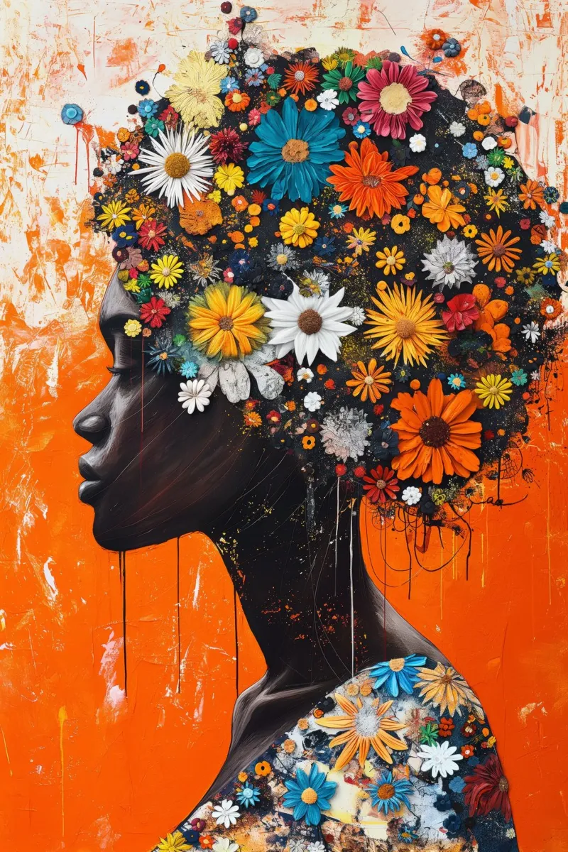 Donna africana pellicola backlit da Imagine