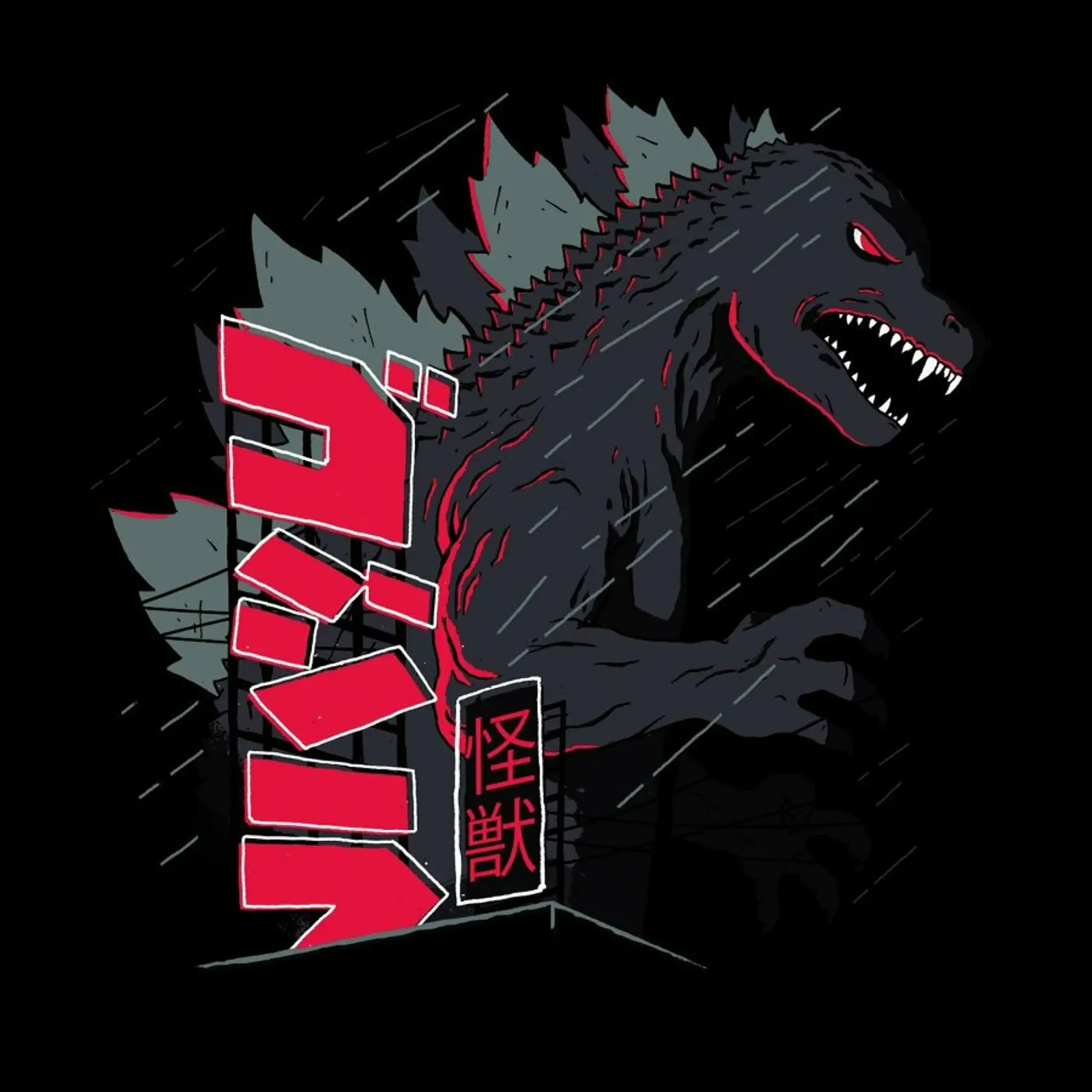 Night Kaiju alluminio dibond da DinoMike