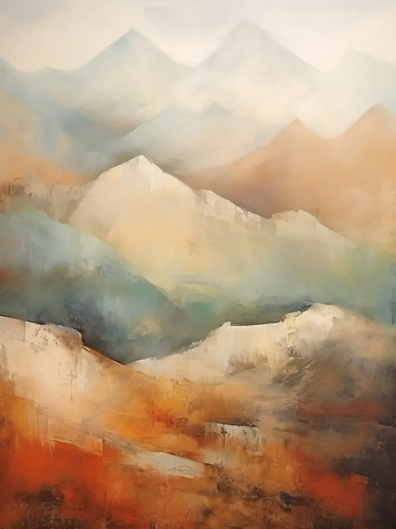 Paesaggio montano con i colori della terra pellicola backlit da Imagine