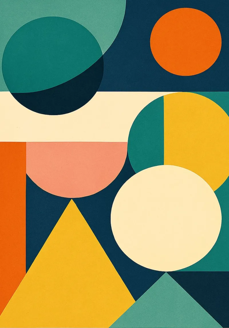 Mid-Century Modern Abstraction carta hahnemühle da Mosaic Dialogue