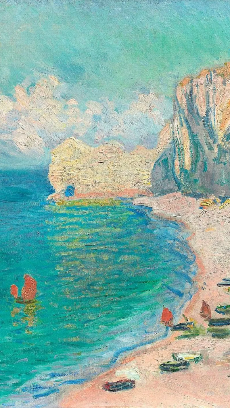 schilderij met panoramisch uitzicht claude monet hahnemühle van belong shop