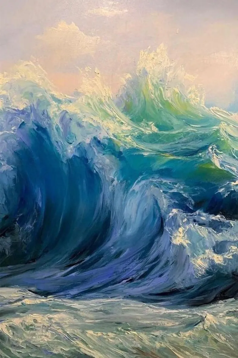 claude monet grote golven kunstdruk canvas van belong shop