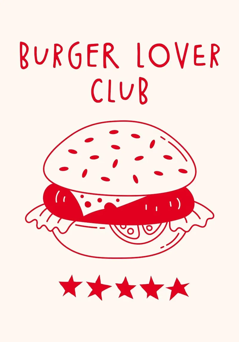 panino con hamburger club food formaggio lattuga panino con semi di sesamo poster con telaio in plastica da minerva santiago