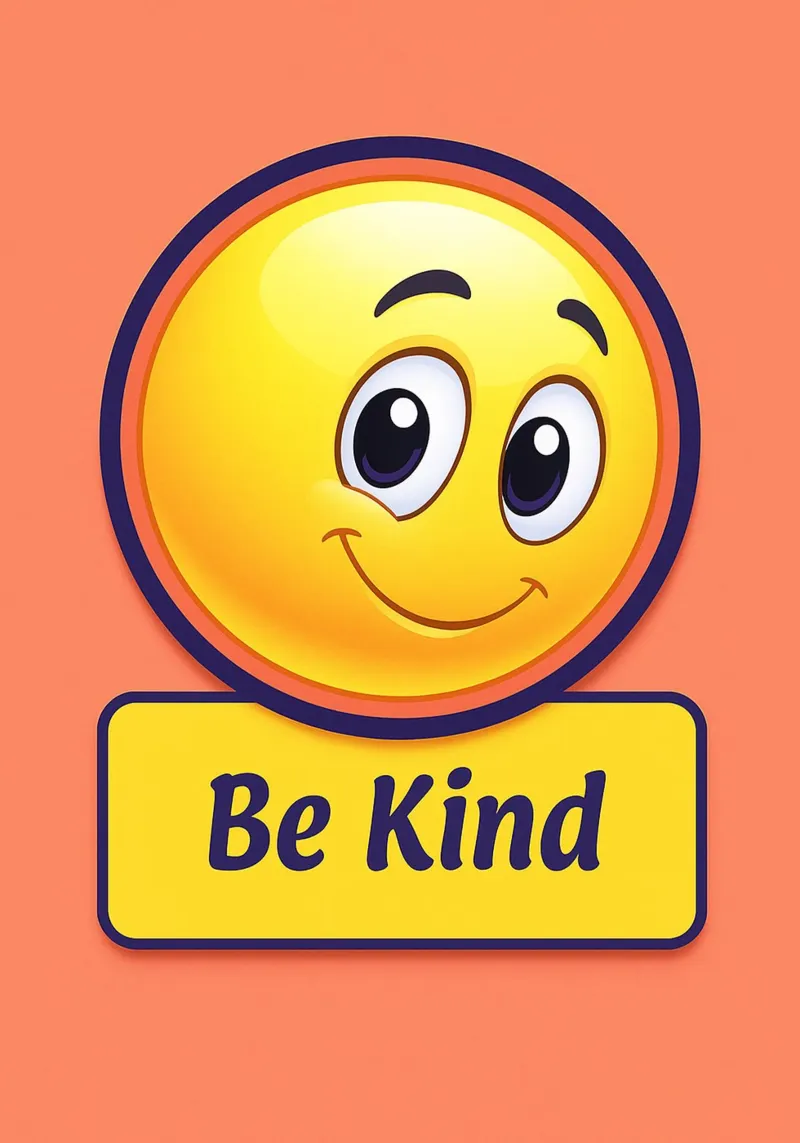 Emoticona sorriso Be Kind pellicola backlit da PitaraS
