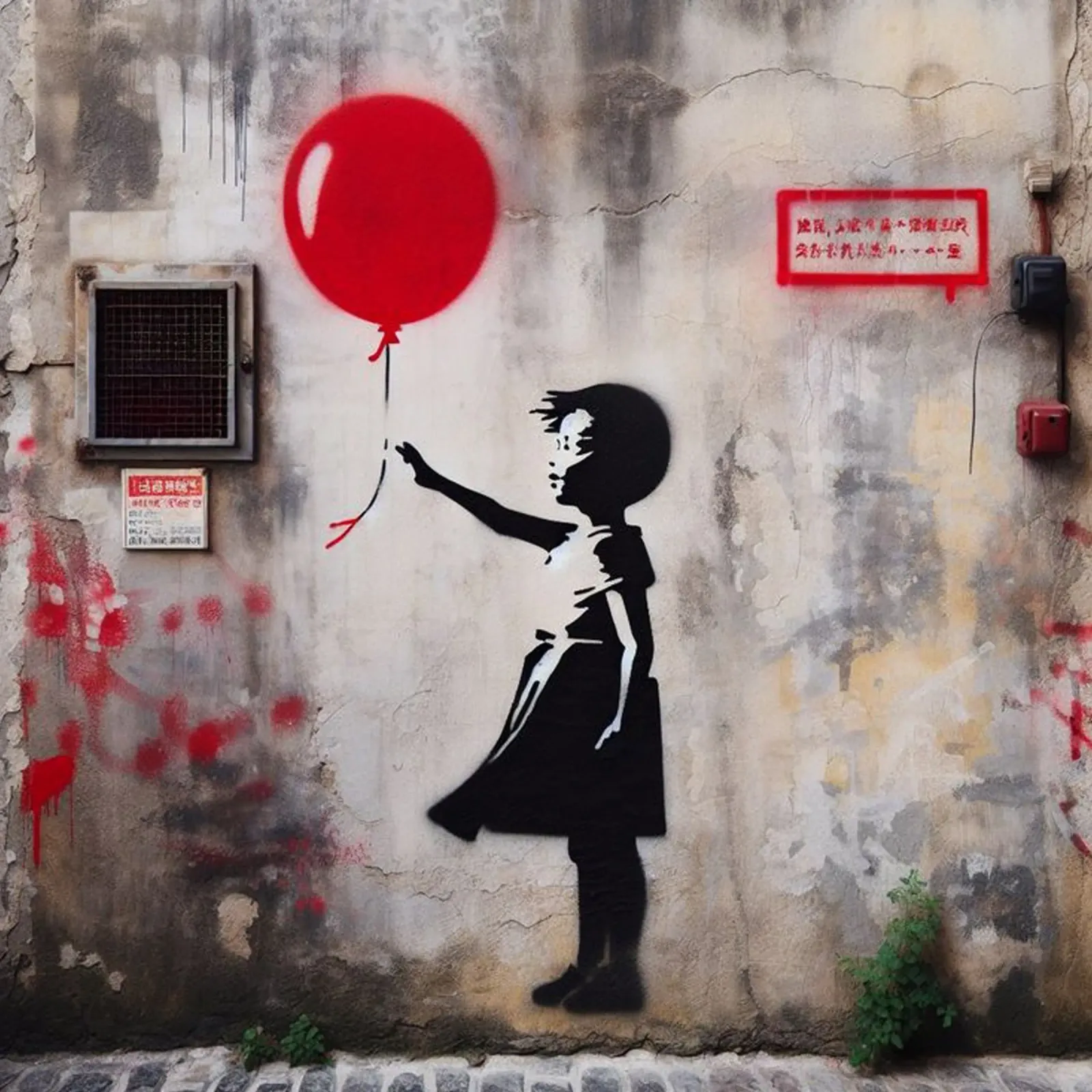 Hier ist Red Ballon Backlit Folie von Betty Shops