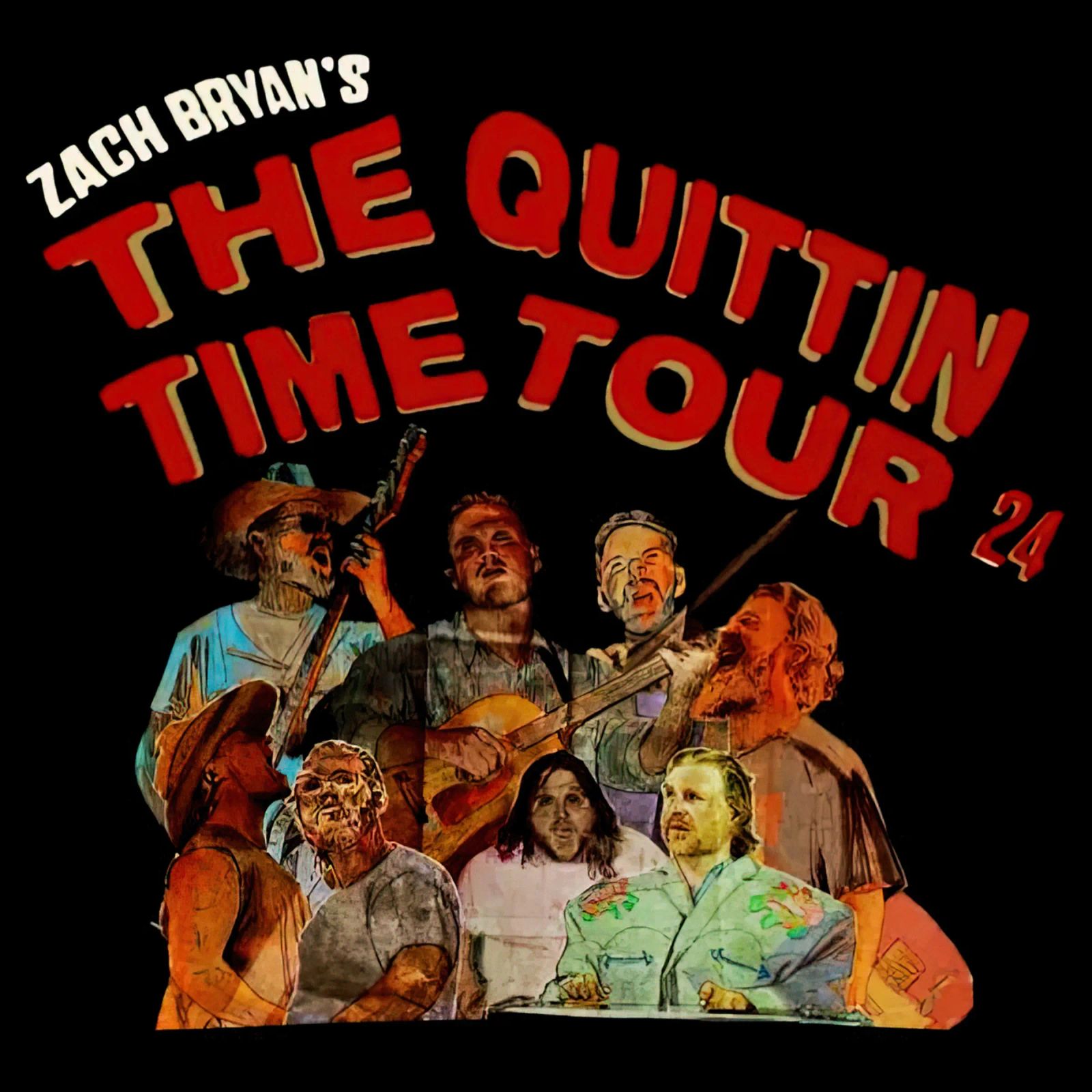 Zach Bryan Il Quittin 24 V2 pellicola backlit da callmegreciaa