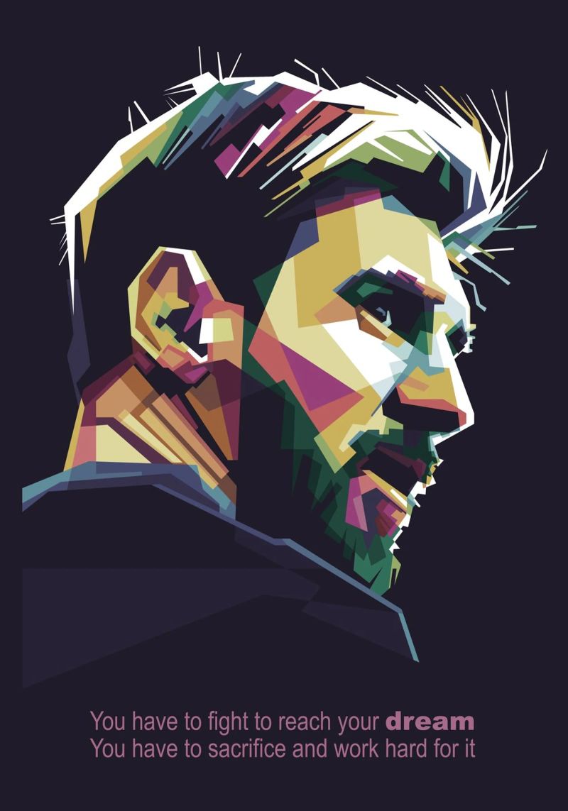GOAT Pop Art WPAP pellicola backlit da Alkahfsmart