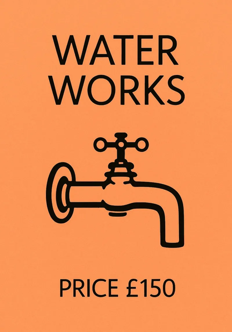 Water Works Monopoly Funny Bathroom forex plate by PitaraS