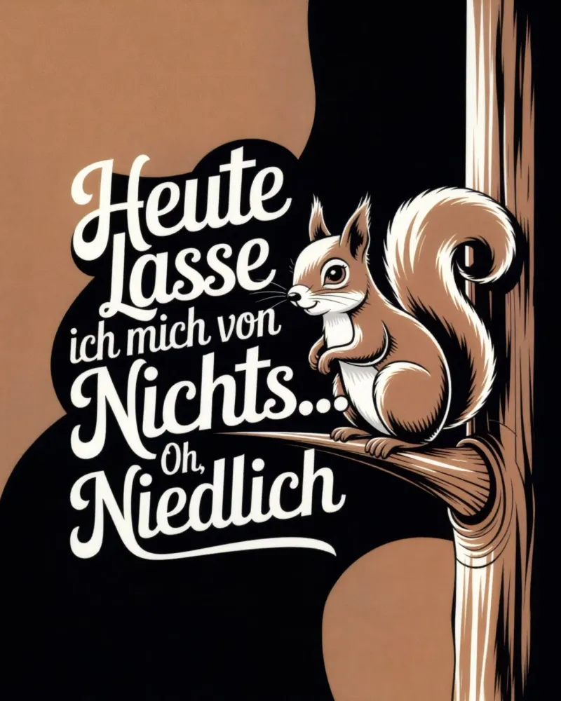 Oh, niedlich poster with wooden frame by Aphorismiker