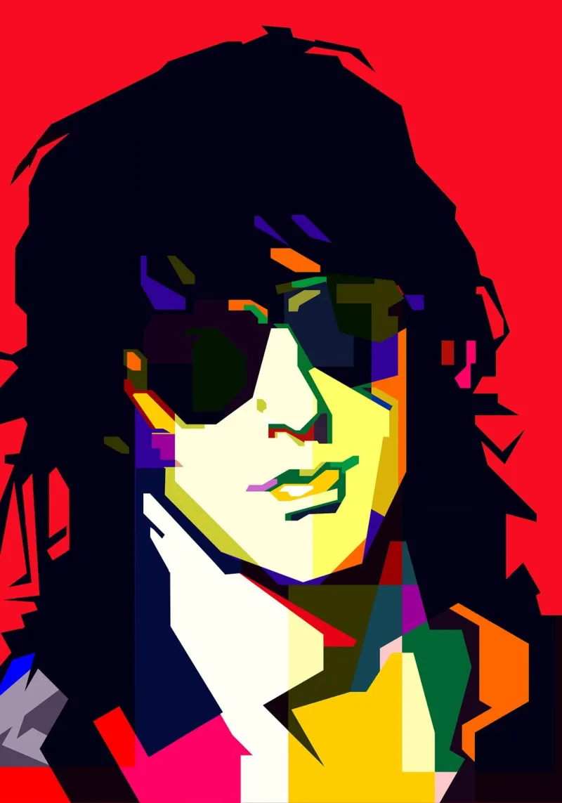 Izzy Stradlin chitarrista hard rock WPAP Trending Now pellicola backlit da Artkreator