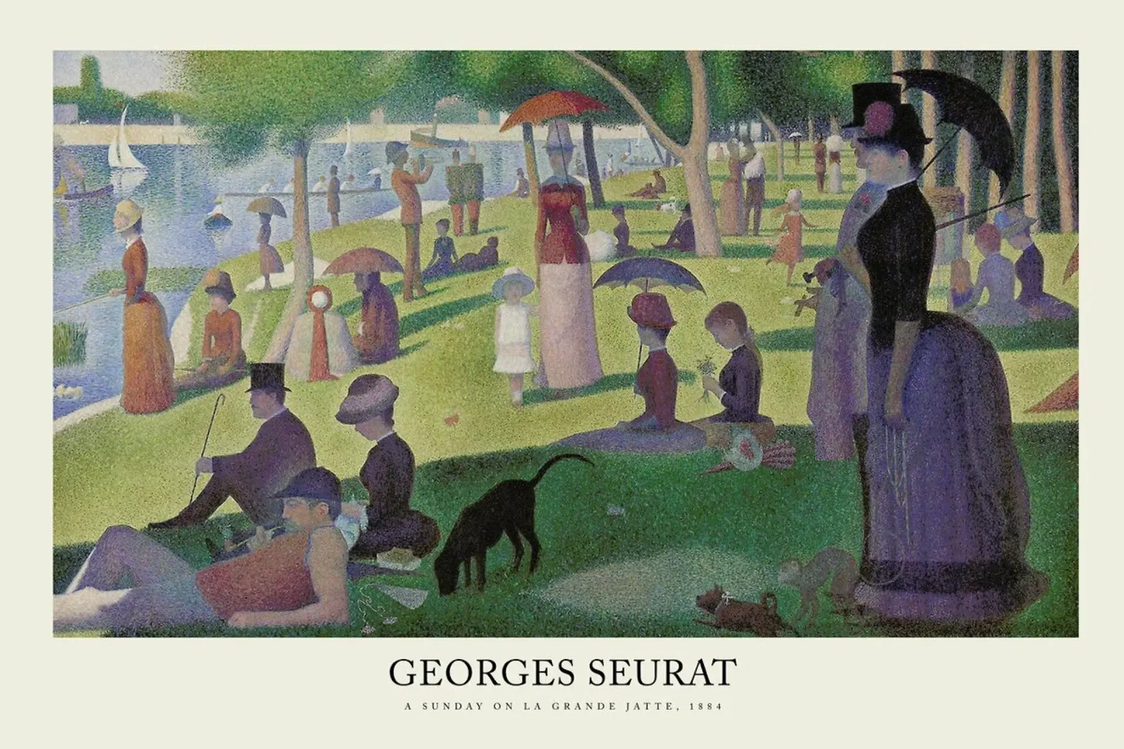 Seurat - A Sunday on La Grande Jatte pellicola backlit da Vintage by JUNIQE