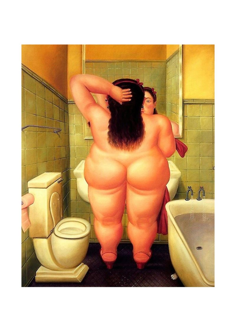 Fernando Botero Das Bad Poster von Boteroobest