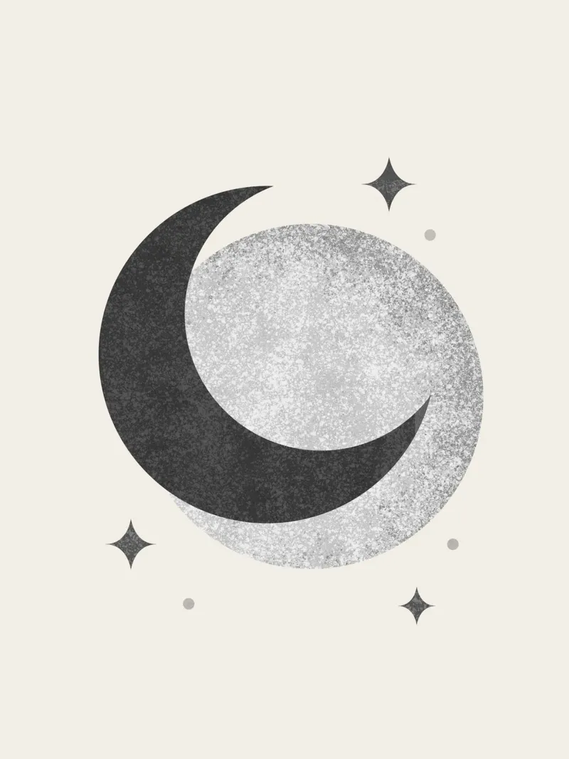 Scintilla di luna in bianco e nero carta hahnemühle da MoonlightPrint