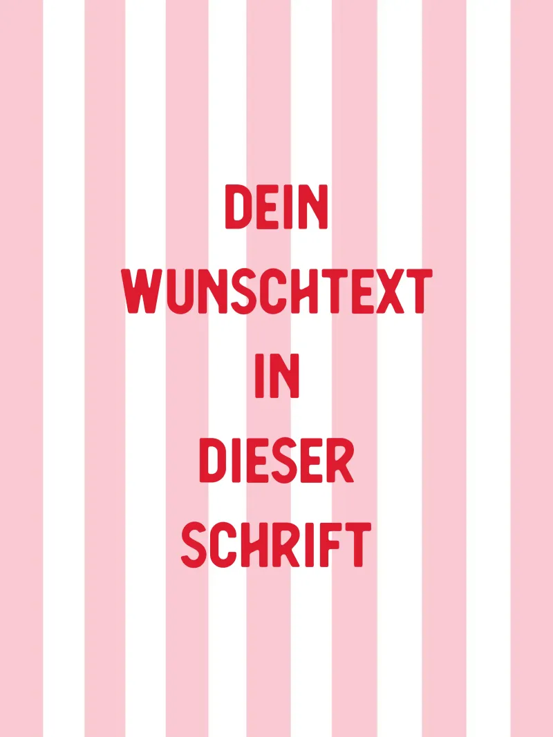 Wunschtext auf rosa Streifen pellicola backlit da WORTSPIEL