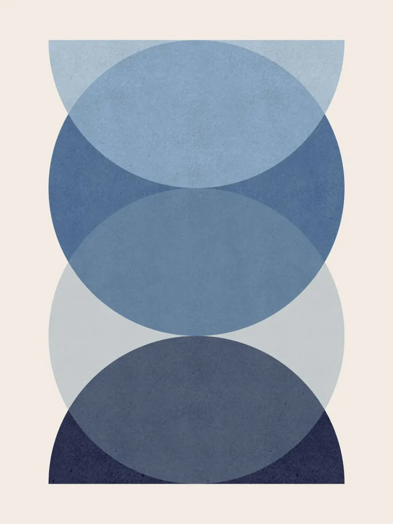 Semicírculo circular - Tonos azules hahnemühle de MoonlightPrint