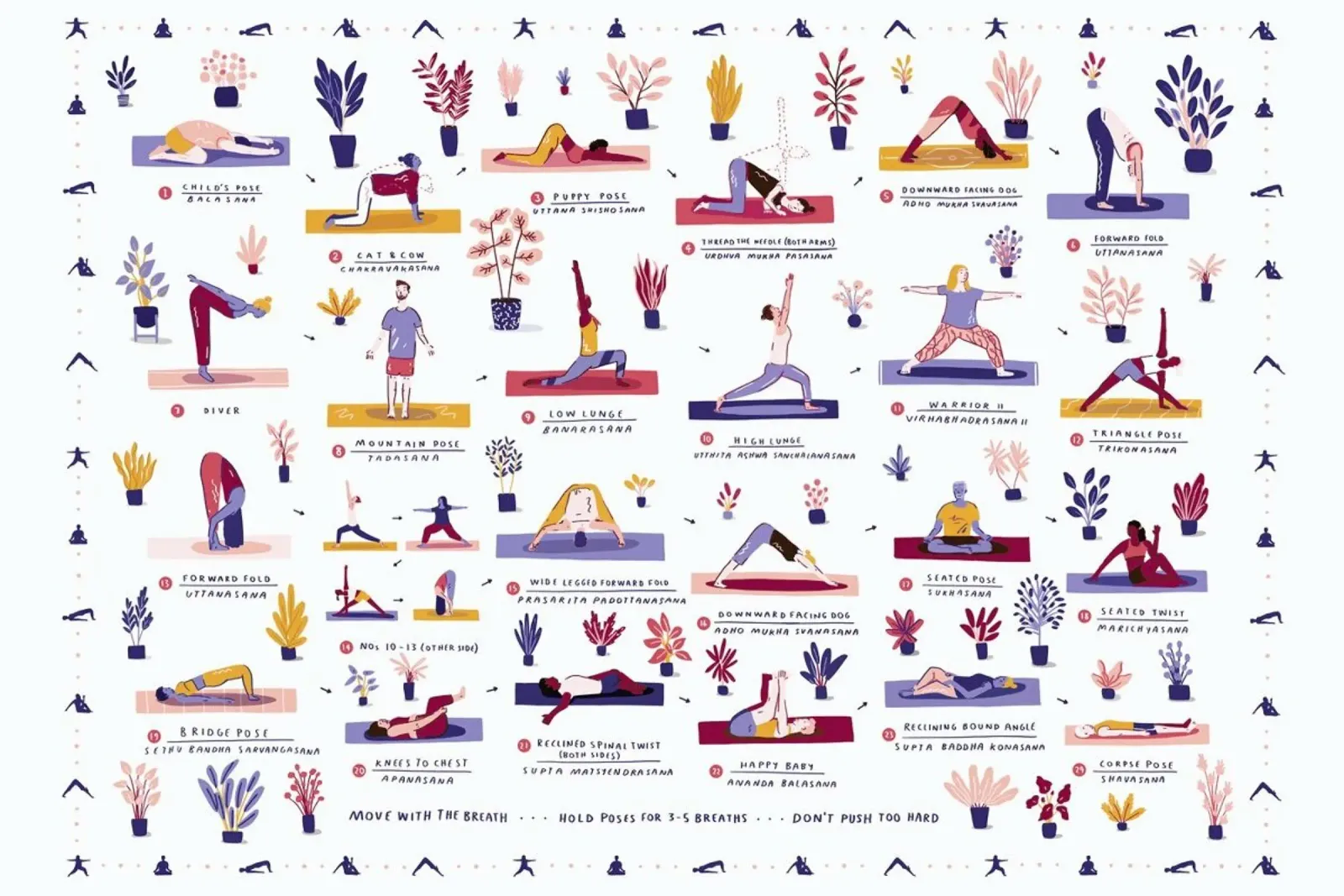 Stampa Yoga Arte da parete tela con Cornice a cassetta da Alex Foster