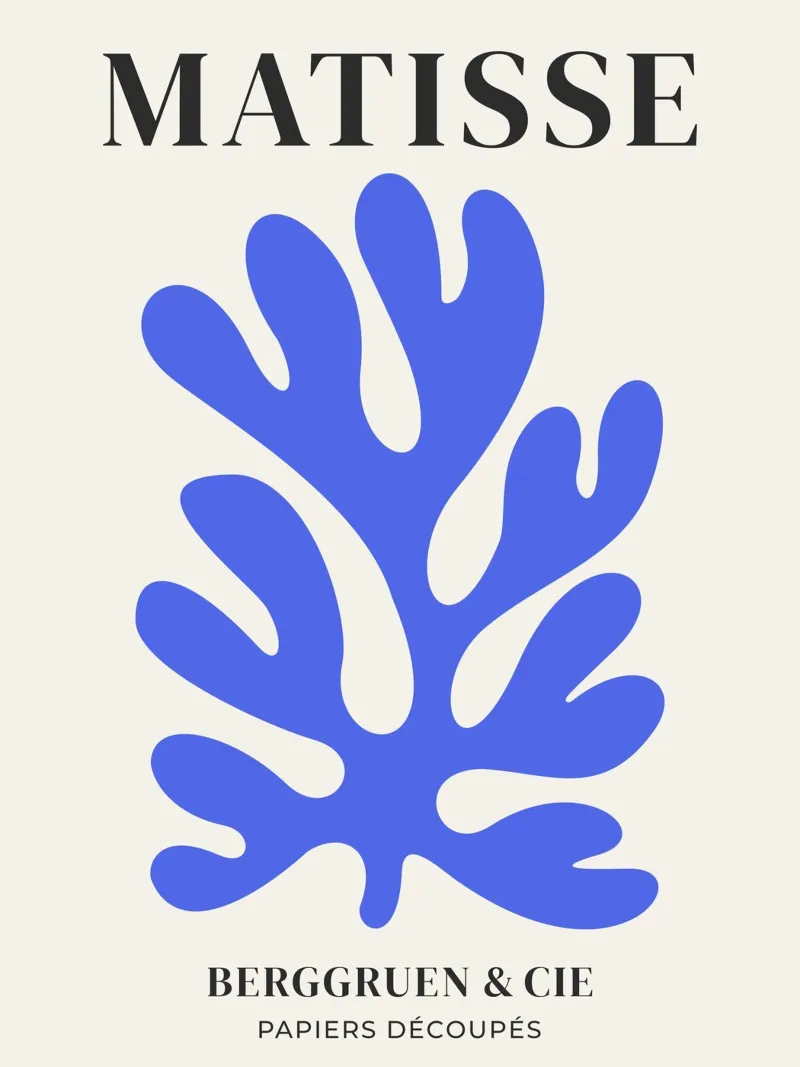 Matisse Blue Coral Reef Decoupage Paper backlit film by Paigaam Studio