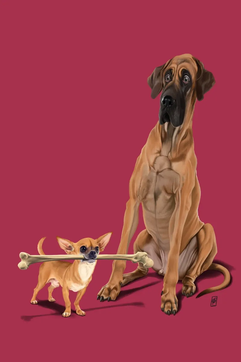 The Long and the Short and the Tall (Colour) pellicola backlit da Rob Art | Illustration