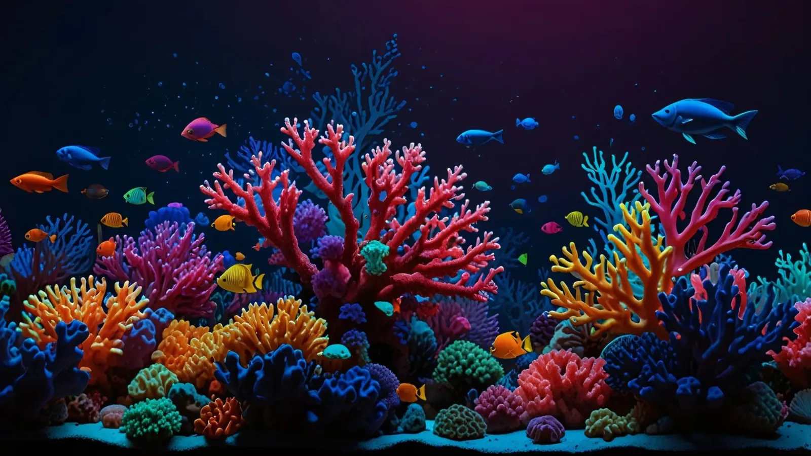 barriera corallina piena di pesci colorati in una calma atmosfera subacquea. pellicola backlit da DesignDoodle