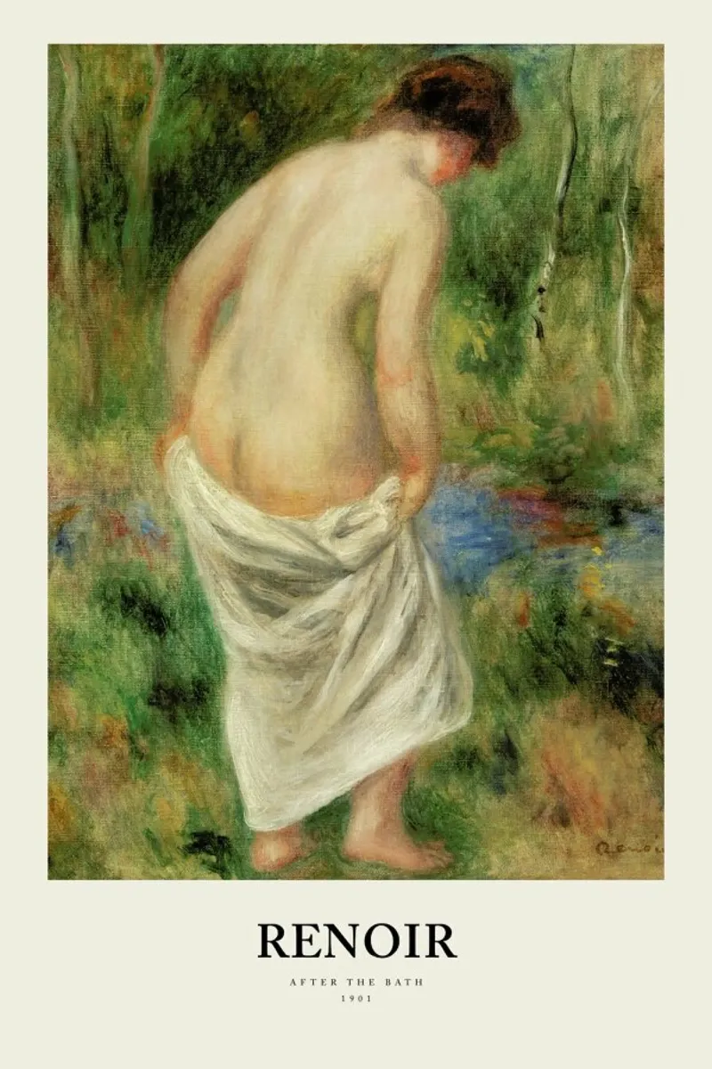 Renoir - After the Bath pellicola backlit da Vintage by JUNIQE