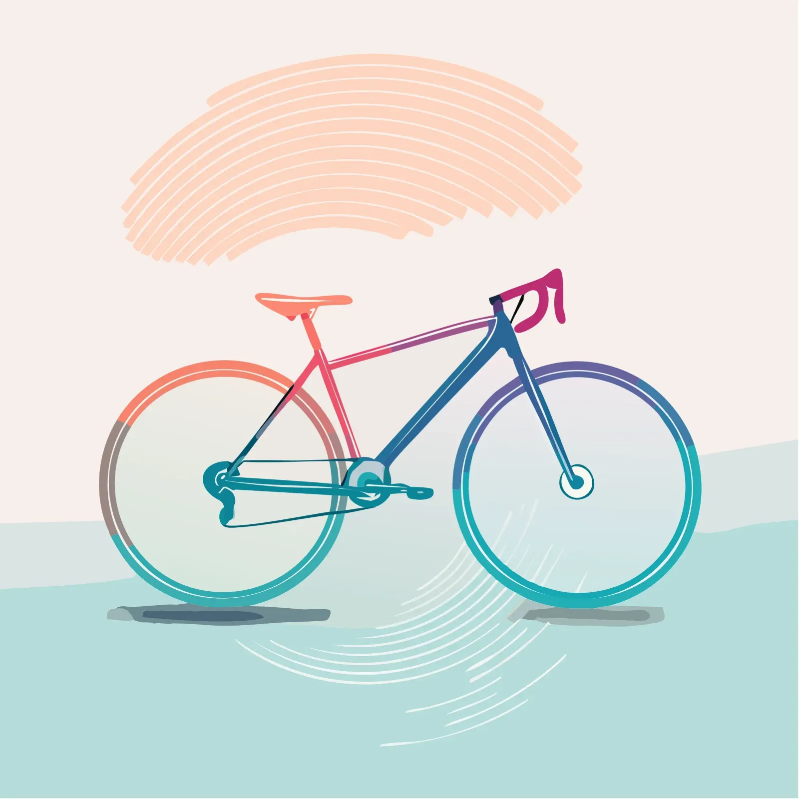 Buntes Rennrad Design – Farbenfroher Bike Style Backlit Folie von Radkunstwerk