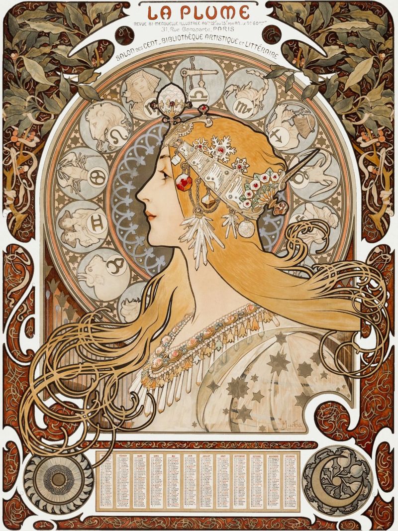 Alphonse Mucha - Zodiak (1896) Poster von Analic