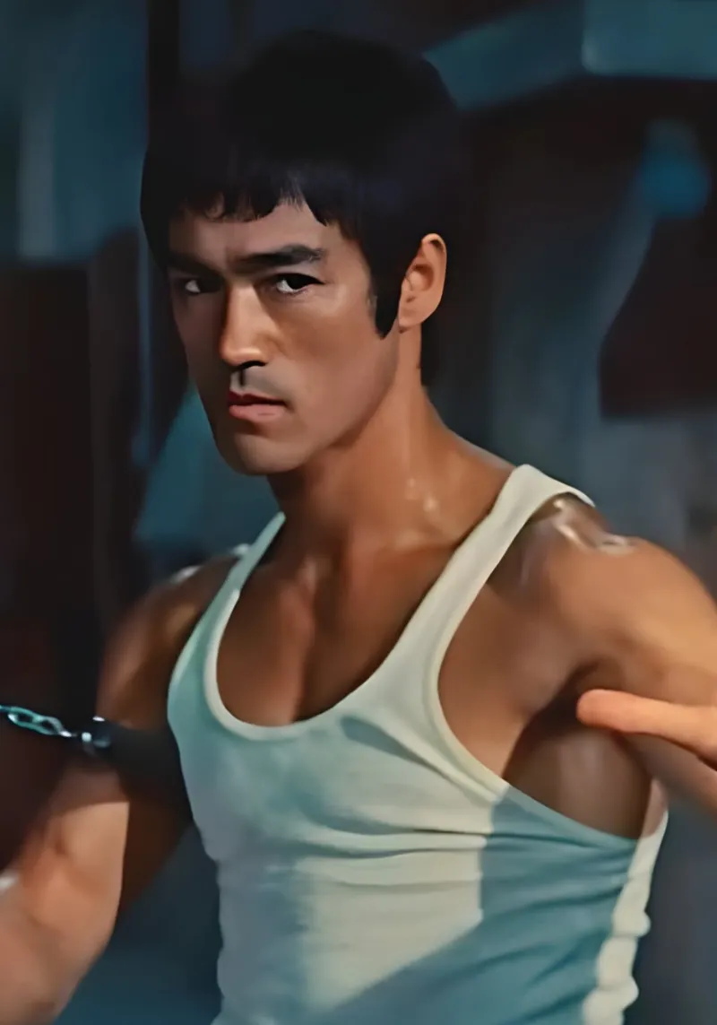 Bruce Lee plexiglass da Low poly art