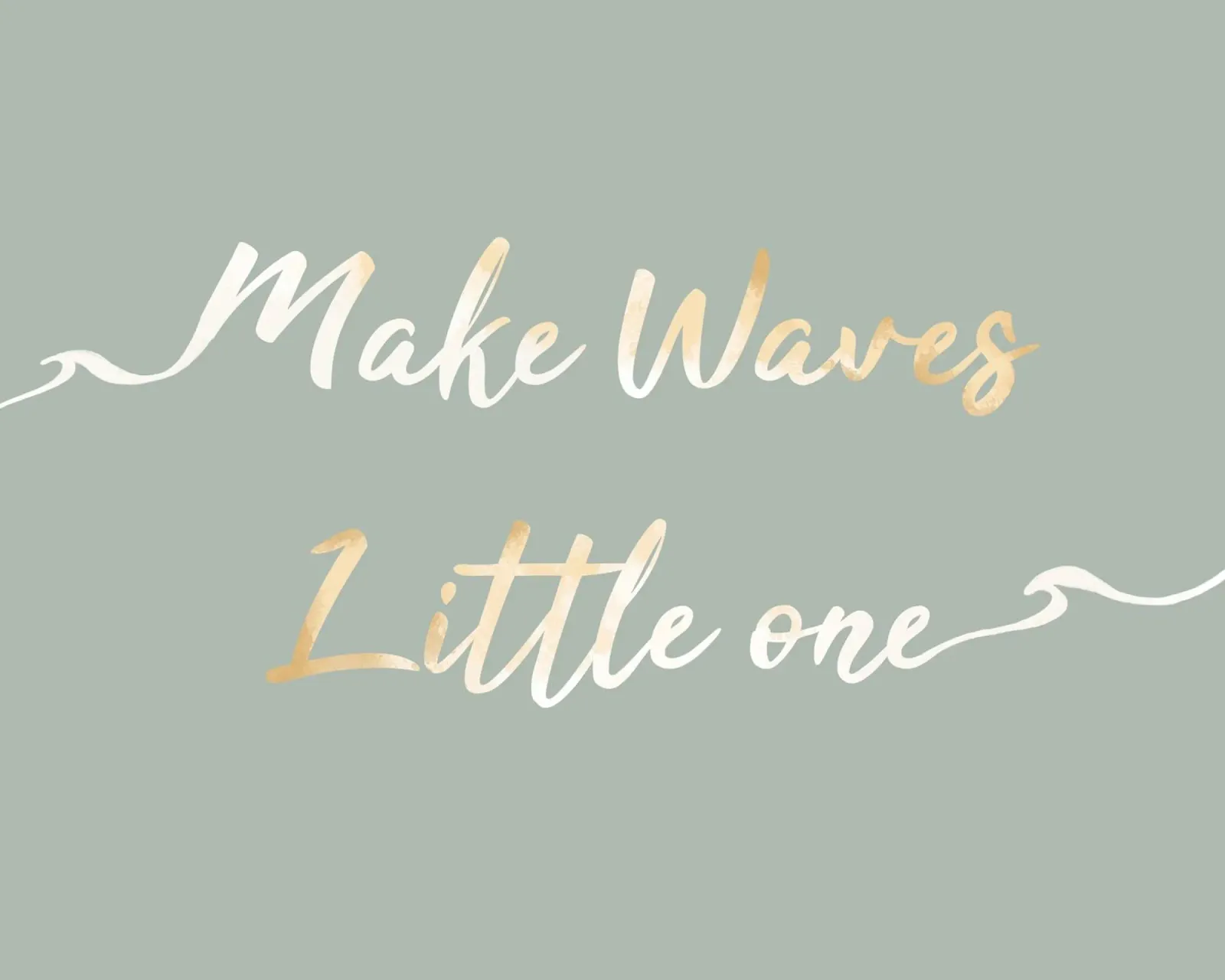 Make Waves little One Citazione per la camera dei bambini carta hahnemühle da Urchin Bay Art