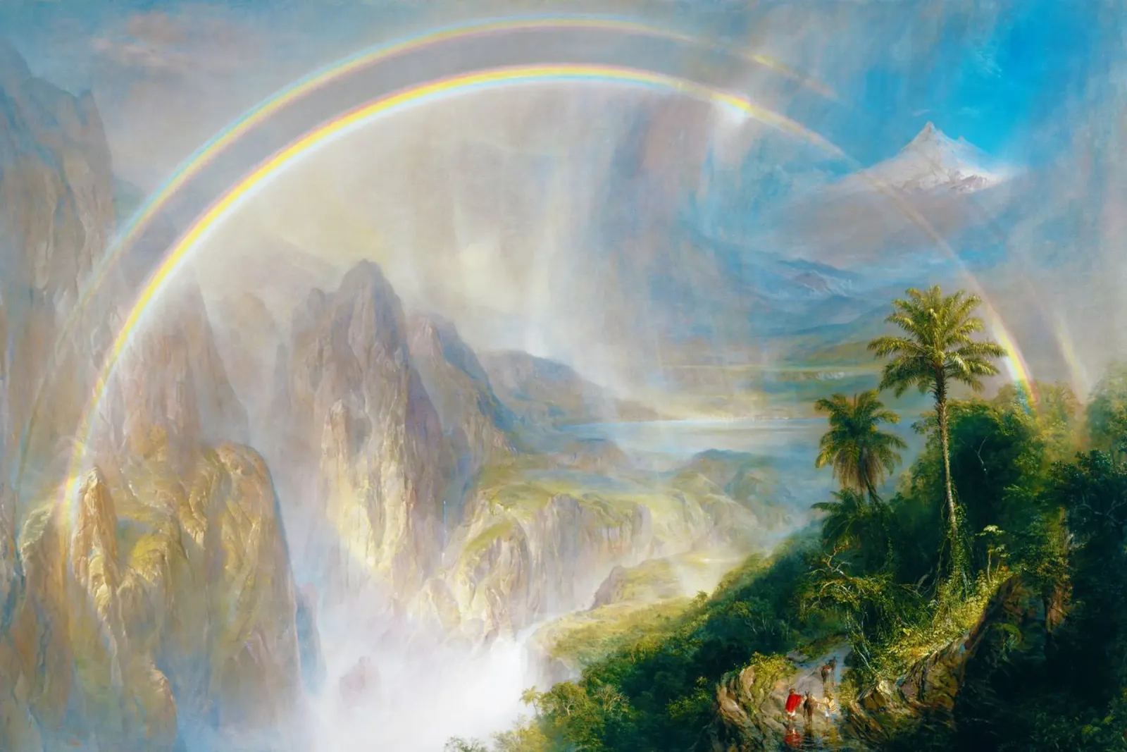 La stagione delle piogge ai tropici (1866) - Frederic Edwin Church poster con telaio in legno da Venus Art