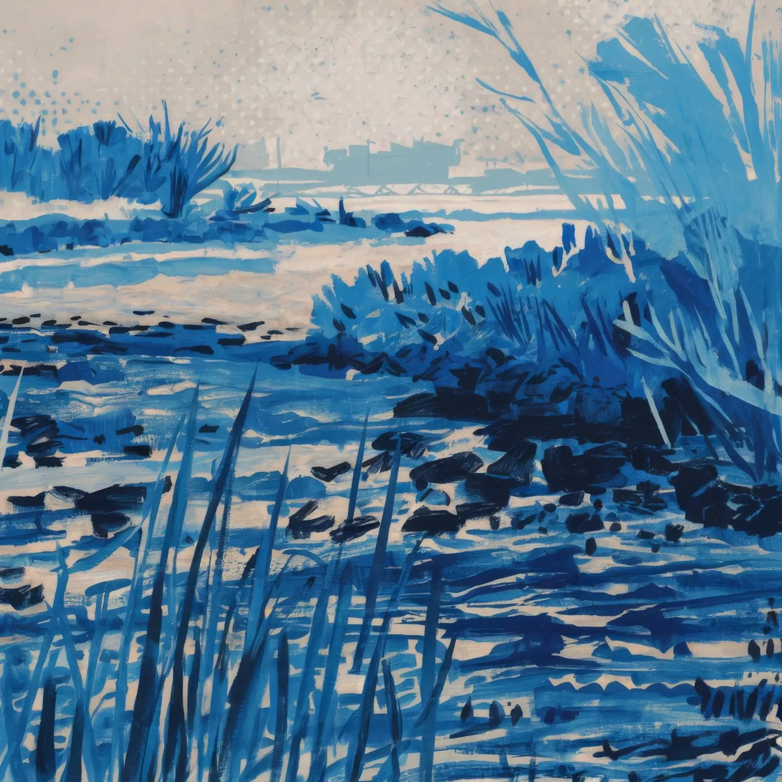 Blue Reeds Frost hahnemühle by Verve Pigments