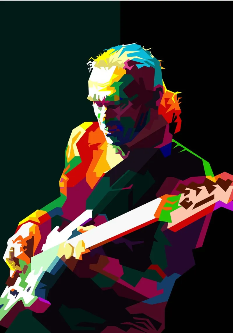 Billy Sheehan Bassista WPAP Trending Now alluminio dibond da Artkreator