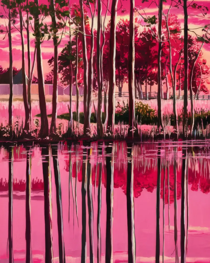 Magenta Twilight Reverie alluminio dibond da Verve Pigments