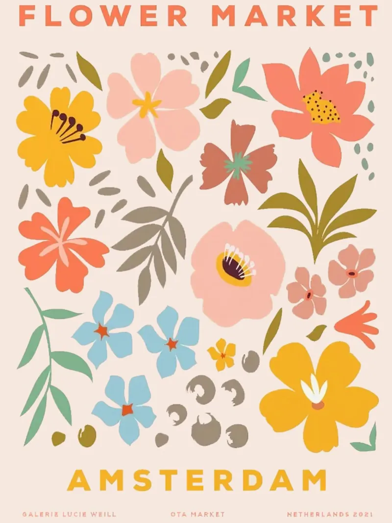 Mercato dei fiori - Tokyo Florist Honolulu poster con telaio in legno da Spencer Farrell2