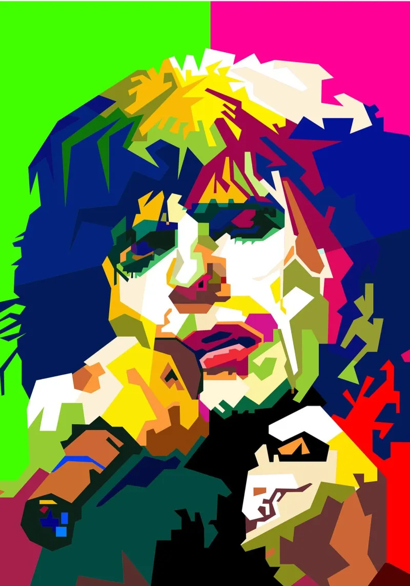 David Coverdale Cantante rock WPAP Trending Now poster con telaio in plastica da Artkreator