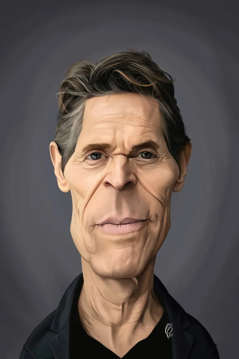 Willem Dafoe pellicola backlit da Rob Art | Illustration