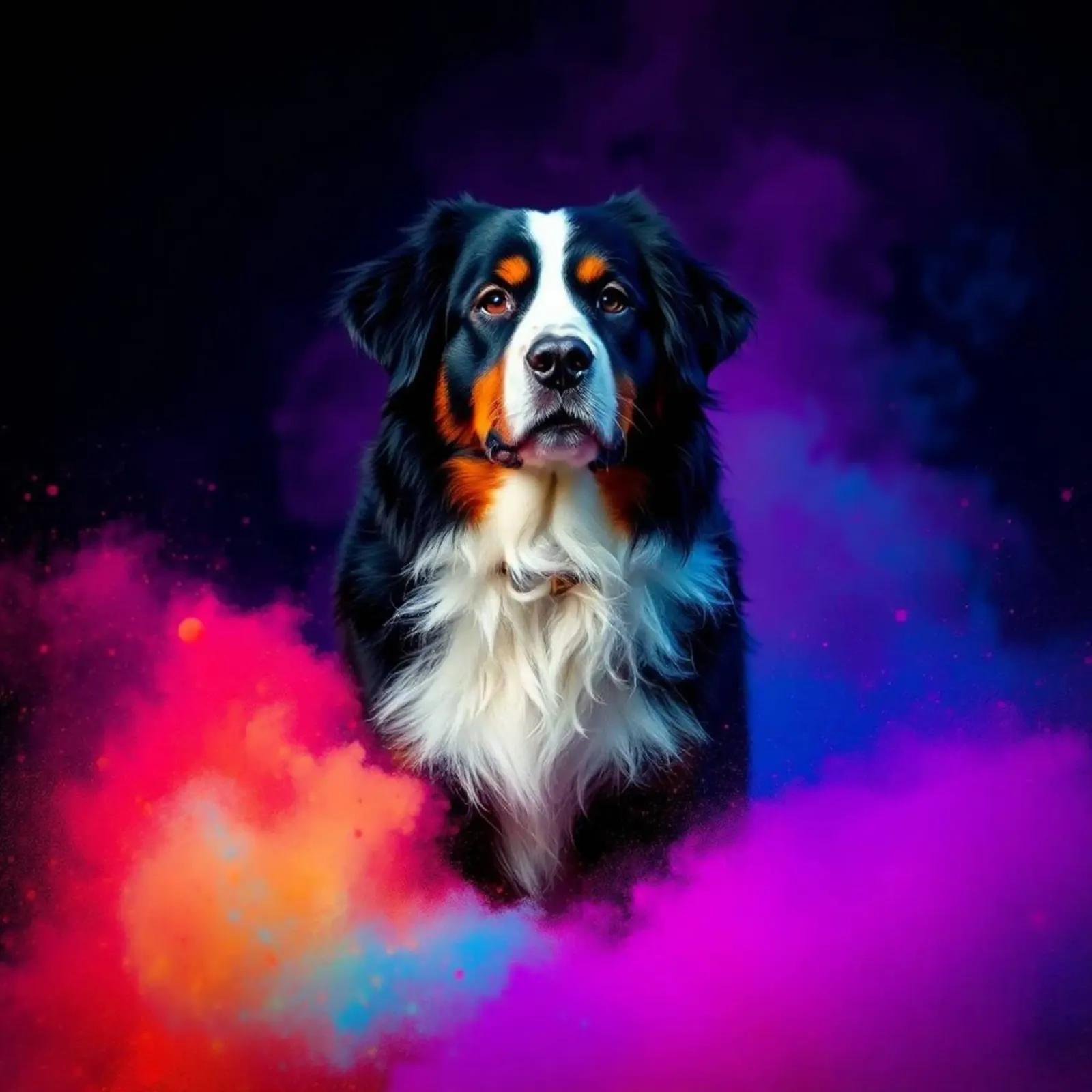 The colorful Bernese Mountain Dog #149 hahnemühle by Yumis.Beargang.and.Me