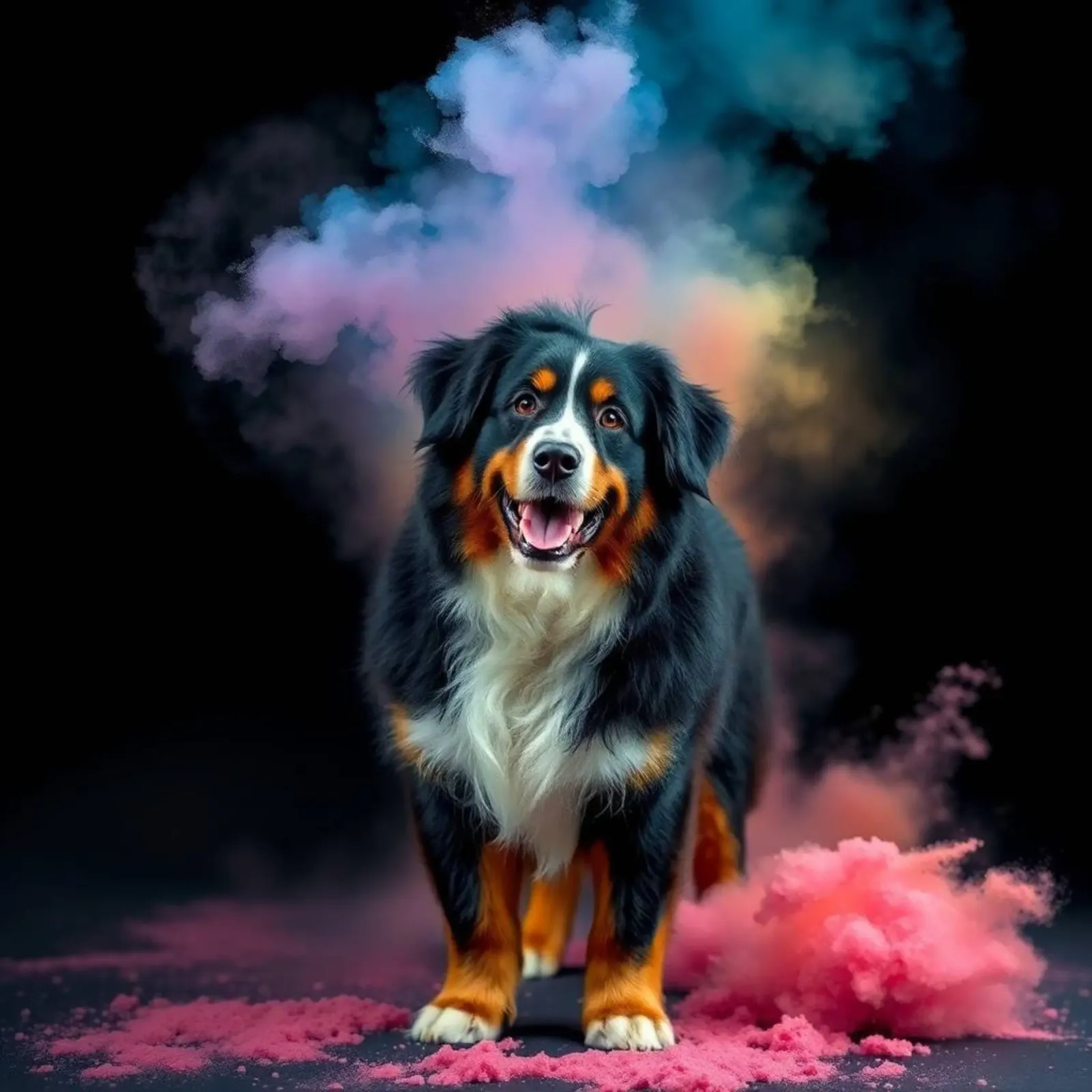 The colorful Bernese Mountain Dog #150 hahnemühle by Yumis.Beargang.and.Me