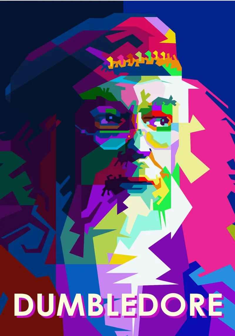 Silente Film Personaggi WPAP Trending Now poster con telaio in legno da Artkreator