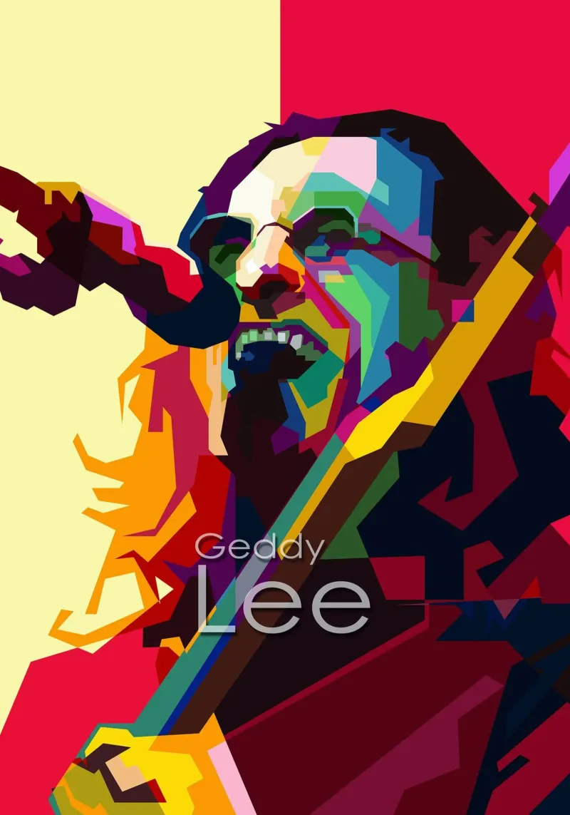 Geddy Lee Rush Cantante musicista WPAP Trending Now poster da Artkreator