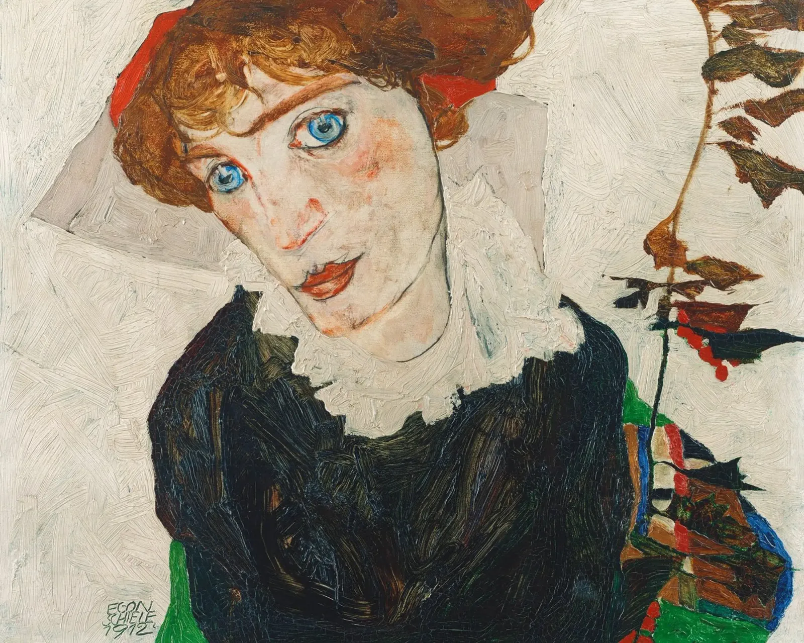 Portrait of Wally Neuzil (1912) - Egon Schiele Art Print plexiglass da Venus Art