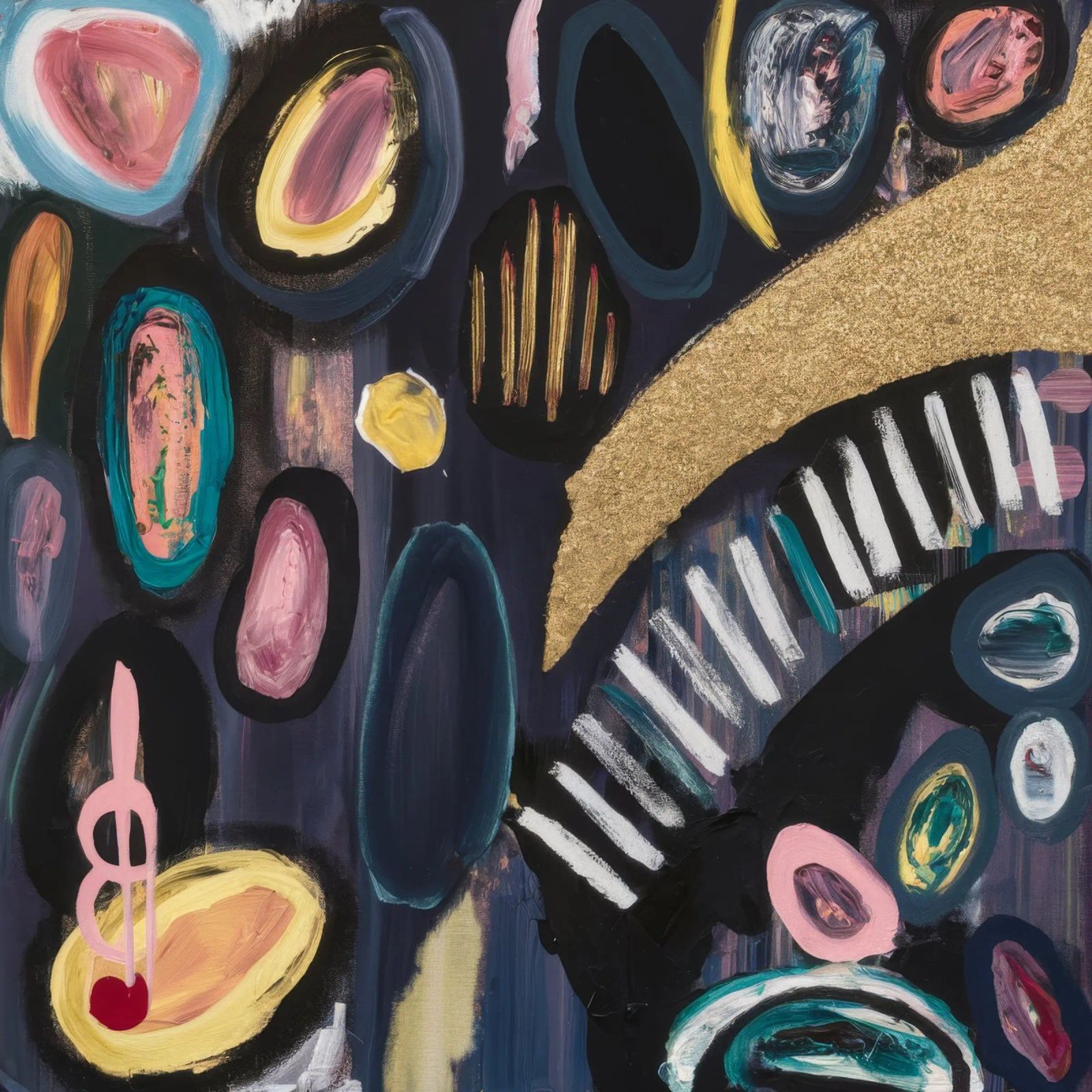 Linee della notte dorata poster da Sublime Layers