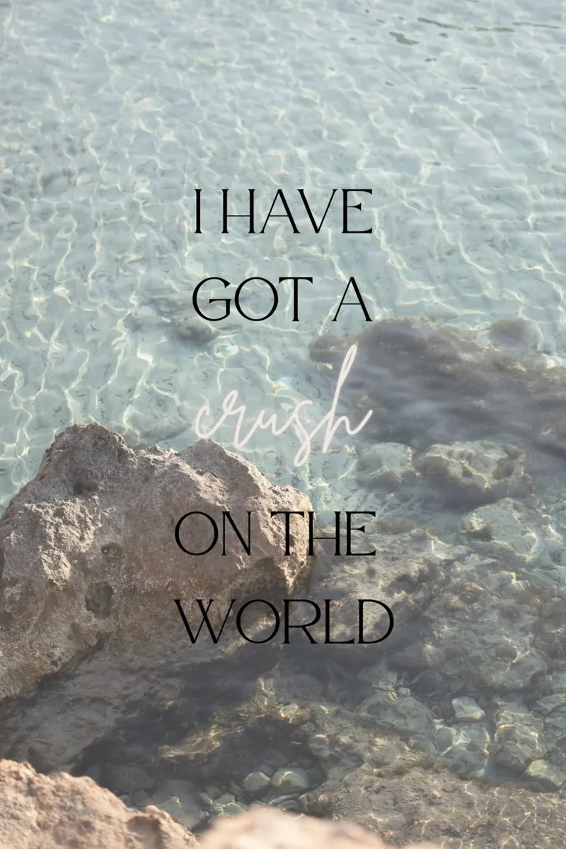 I have got a crush on the World-inspirierendes travel Poster Acryl-Glas von purelinia