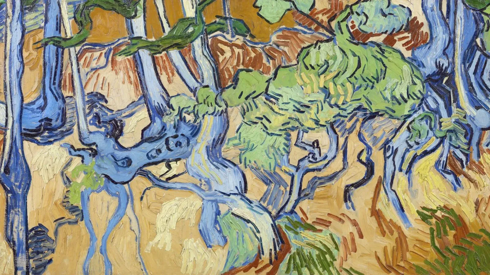 Vincent van Gogh's Tree Roots (1890) carta hahnemühle da Van Gogh Prints