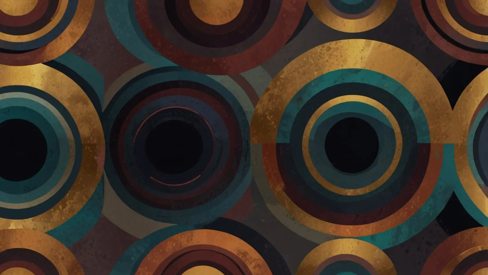 geometric circles in vibrant patterns create a striking visu hahnemühle by DesignDoodle