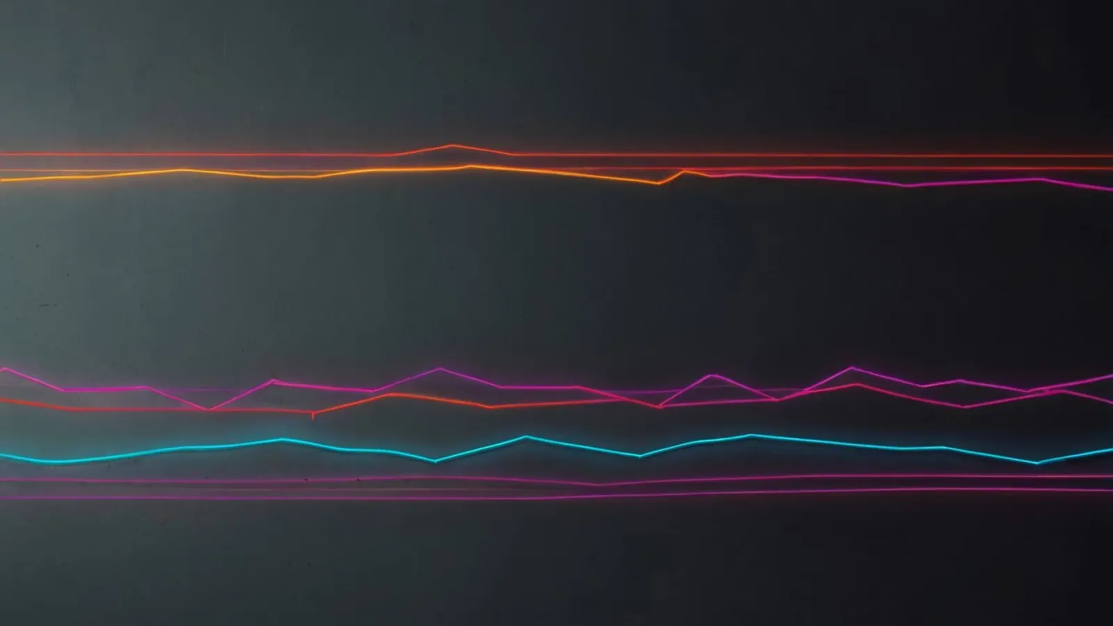 Colorful data visualization with lines representing fluctuat canvas by DesignDoodle