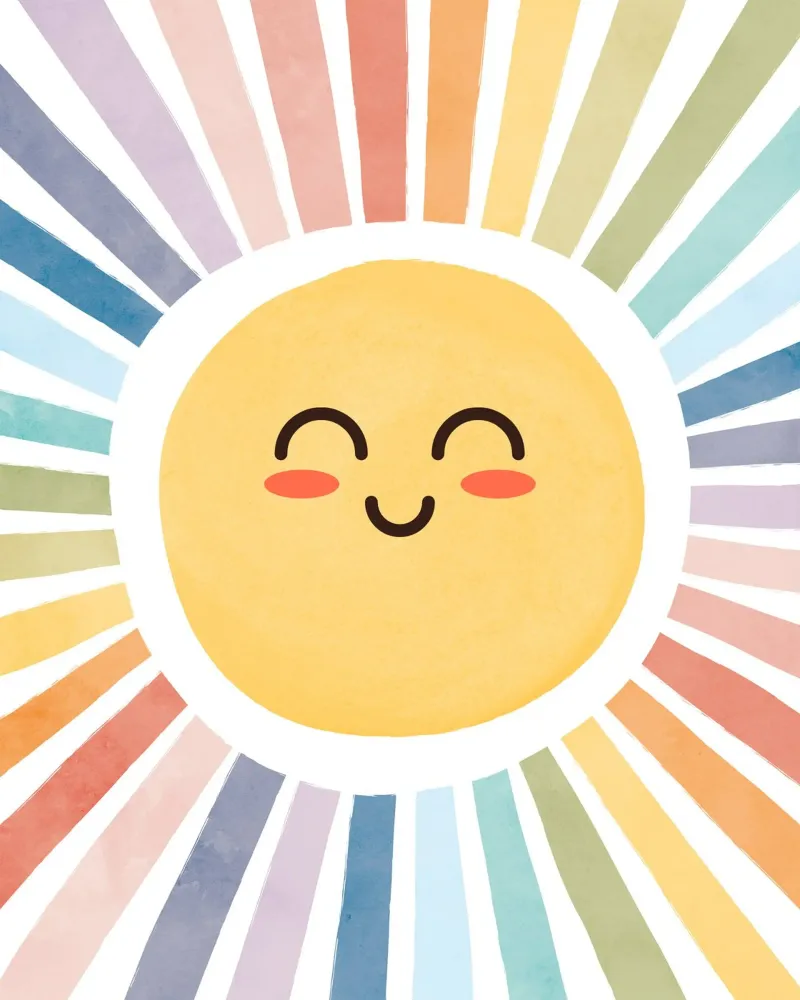 Simpatica stampa del sole felice pellicola backlit da SunshinePrints