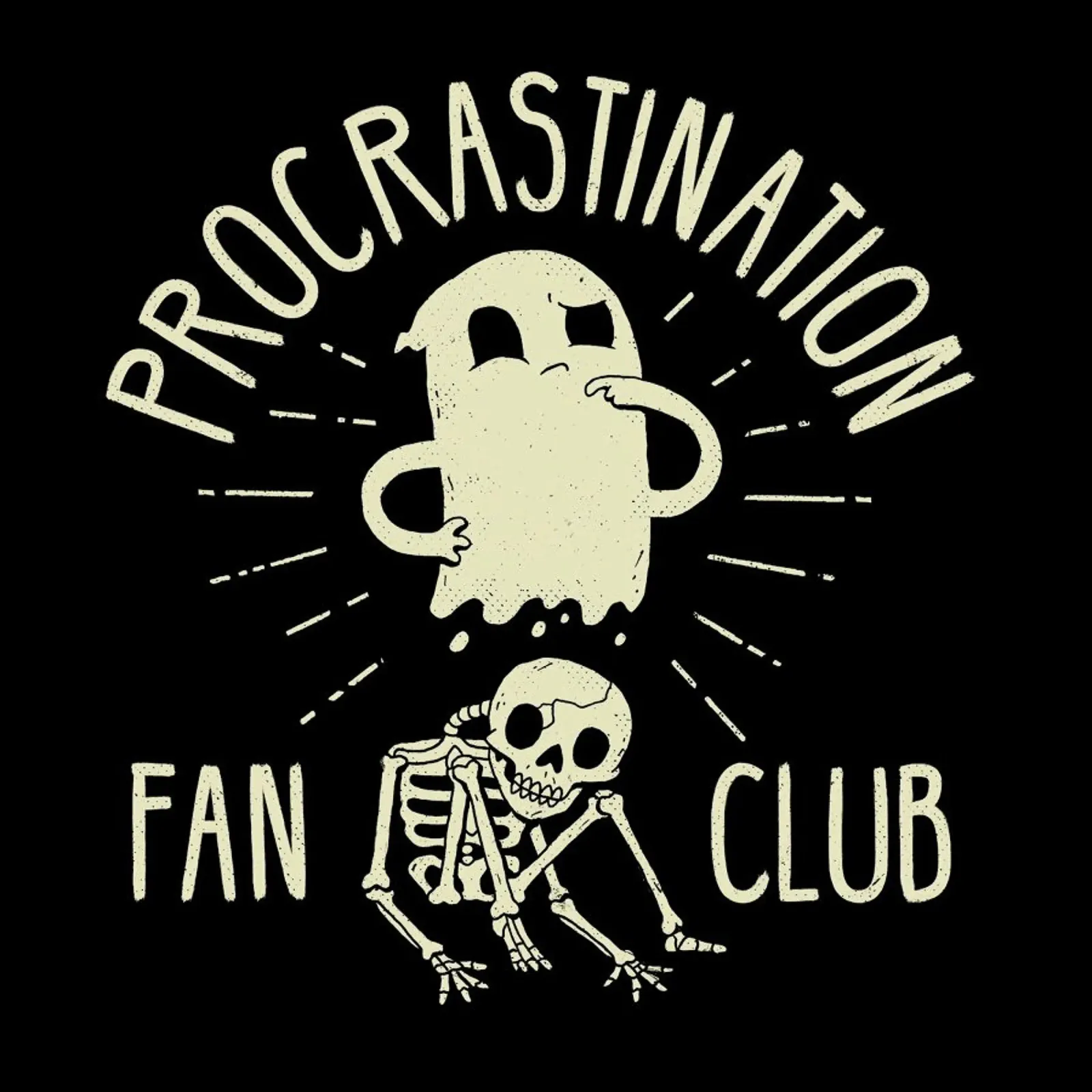 Procrastinate poster con telaio in legno da DinoMike