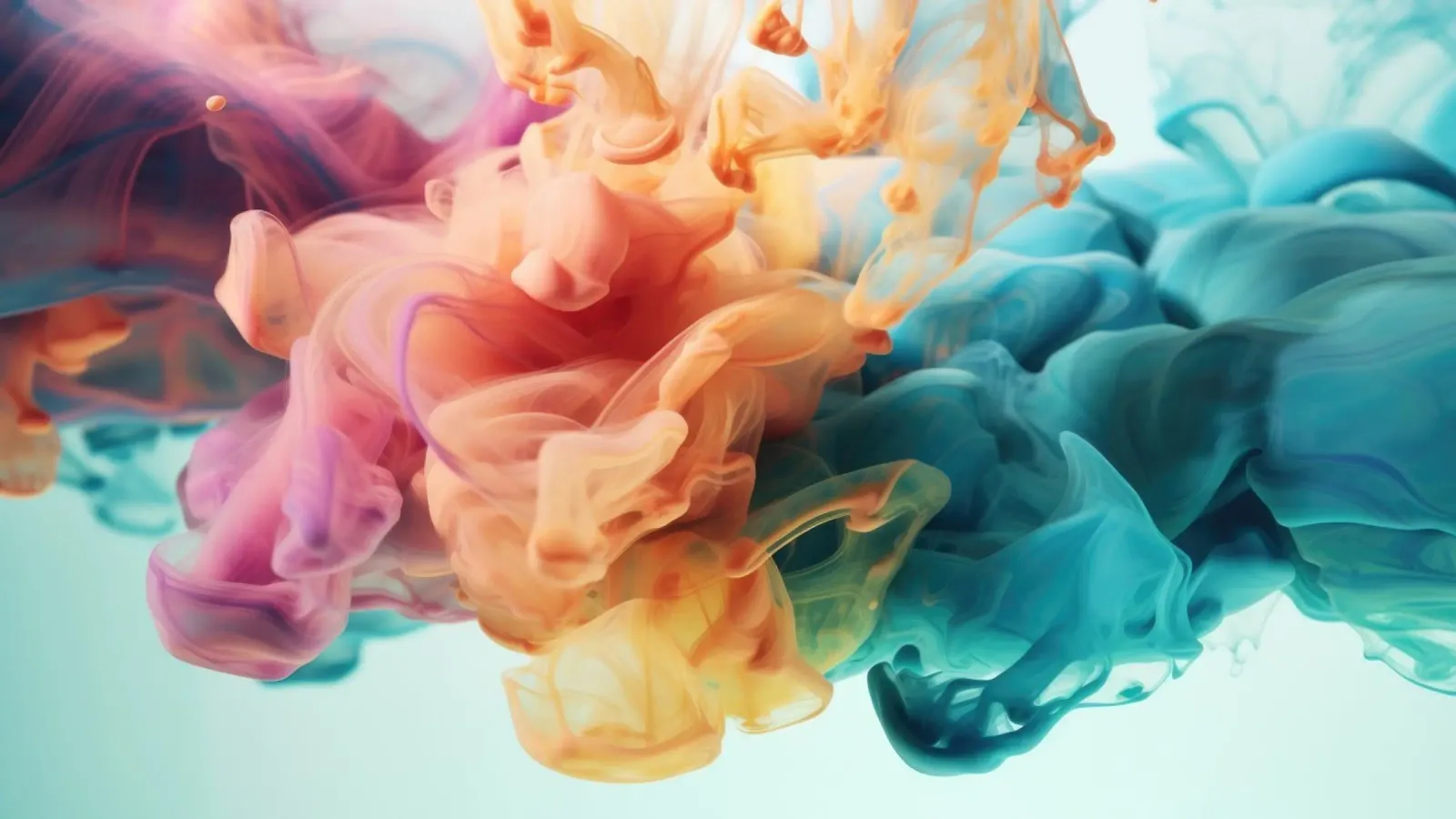 Inchiostro colorato in acqua poster con telaio in legno da Lisa Artifexia