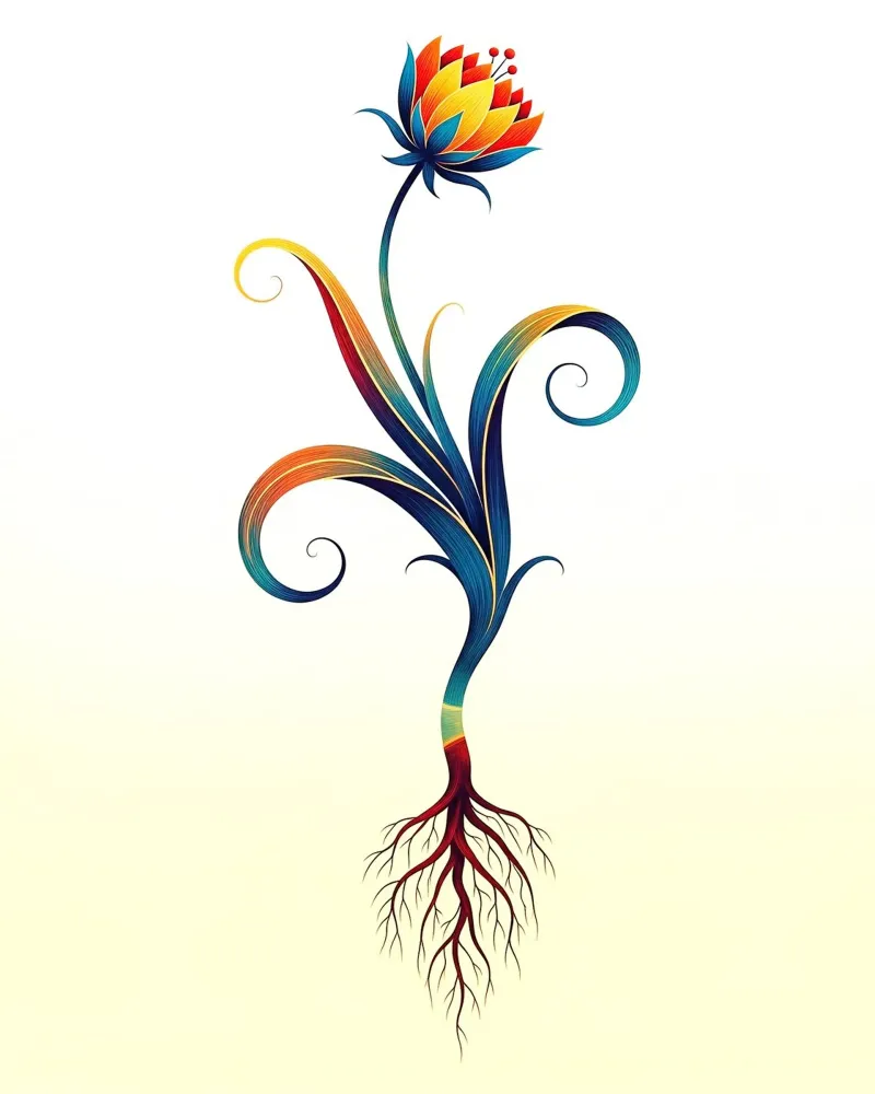 Floral bauhaus #027: Ethereal Bloom poster da Zen Design